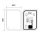Дзеркало Mixxus Premium BEVEL MA02-90x65-Reverse з Led Touch, Anti-fog, димером (3-6,5kK) (MP6641)