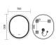 Дзеркало Mixxus Premium ELLIPSE MV05-80x70-Reverse з Led Touch, Anti-fog, димером (3-6,5kK) (MP6643