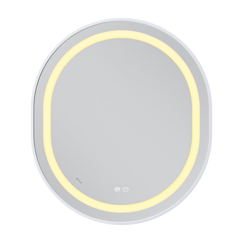 Дзеркало Mixxus Premium ELLIPSE MV05-80x70-Reverse WHITE з Led Touch, Anti-fog, димером (3-6,5kK) (