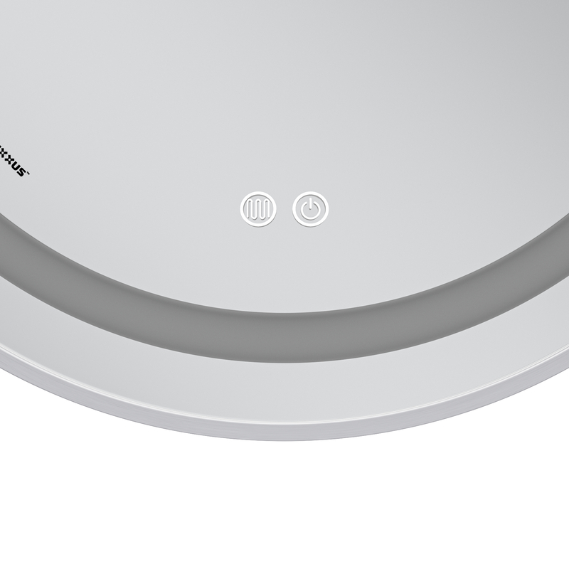 Дзеркало Mixxus Premium ELLIPSE MV05-80x70-Reverse WHITE з Led Touch, Anti-fog, димером (3-6,5kK) (