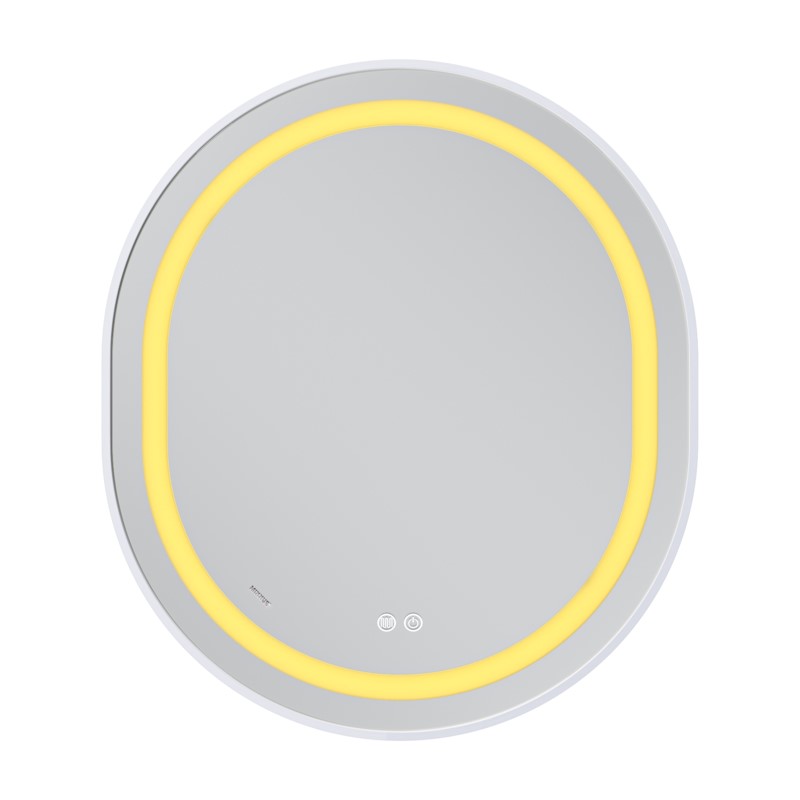 Дзеркало Mixxus Premium ELLIPSE MV05-80x70-Reverse WHITE з Led Touch, Anti-fog, димером (3-6,5kK) (