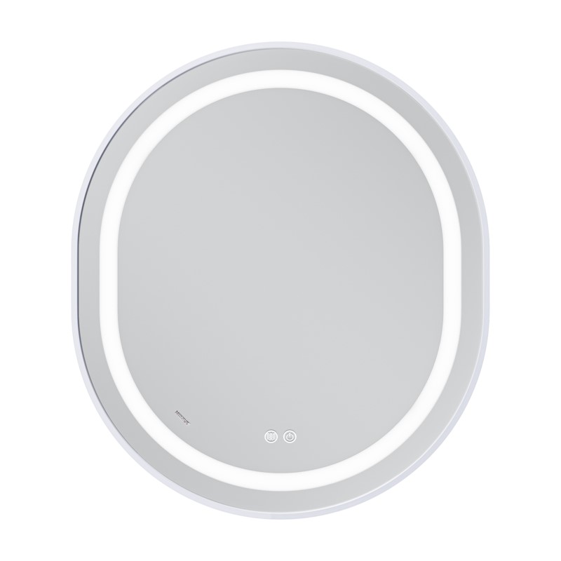 Дзеркало Mixxus Premium ELLIPSE MV05-80x70-Reverse WHITE з Led Touch, Anti-fog, димером (3-6,5kK) (