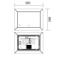 Дзеркало Mixxus Premium CUBIC MR14-80x60-Reverse з Led Touch, Anti-fog, димером, регулятором яскрав
