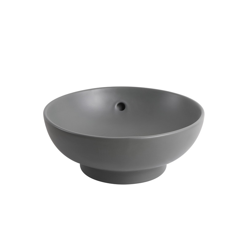 Раковина накладна Mixxus Premium TOPPER-0201 GRAY 410x410x165mm з переливом (MP6649)