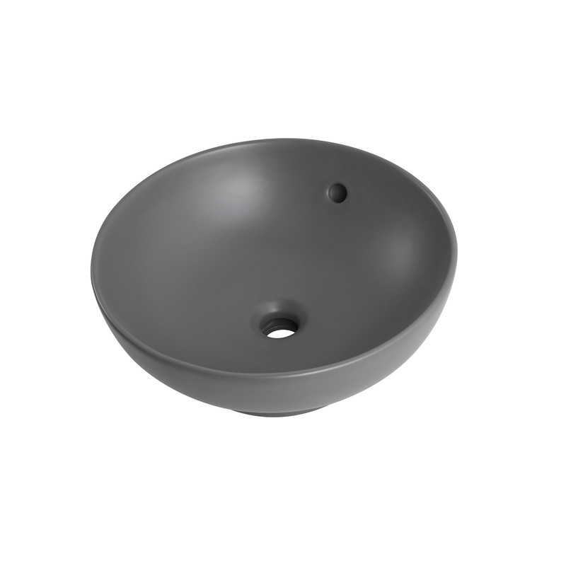 Раковина накладна Mixxus Premium TOPPER-0201 GRAY 410x410x165mm з переливом (MP6649)