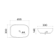 Раковина накладна Mixxus Premium DIVERSE-0116 GRAY 455x330x135mm (MP6651)