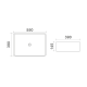 Раковина накладна Mixxus Premium QUADRO-0108 GRAY 550x390x145mm (MP6652)