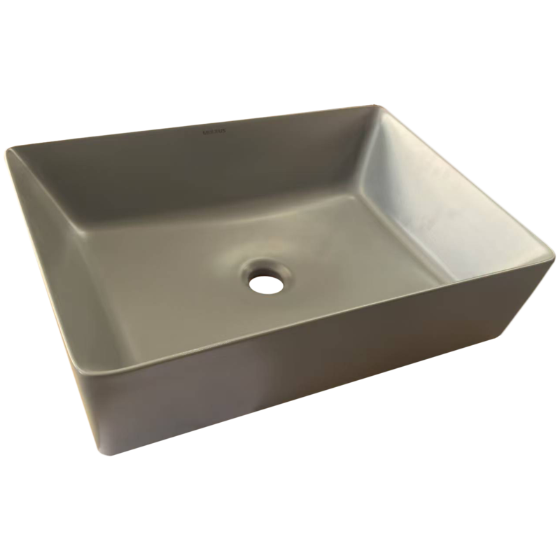 Раковина накладна Mixxus Premium QUADRO-0108 GRAY 550x390x145mm (MP6652)