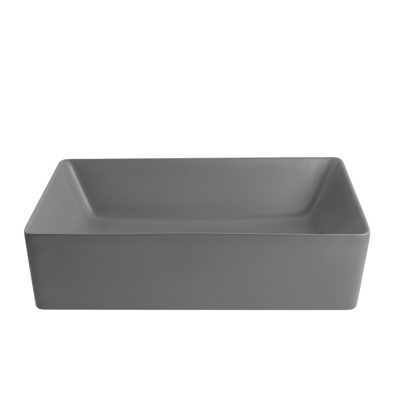 Раковина накладна Mixxus Premium QUADRO-0108 GRAY 550x390x145mm (MP6652)