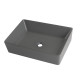 Раковина накладна Mixxus Premium QUADRO-0108 GRAY 550x390x145mm (MP6652)