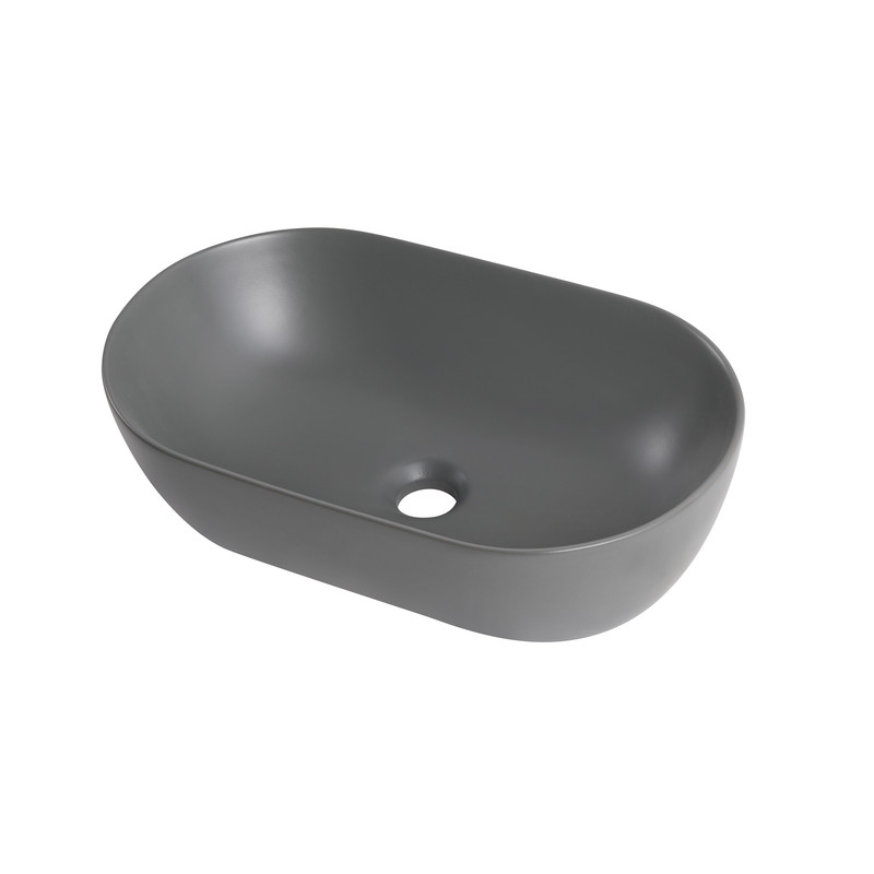 Раковина накладна Mixxus Premium ELLIPSE-0109 GRAY 500x300x140mm (MP6653)