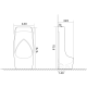 Пісуар підлоговий Mixxus Premium BEVEL-0902 440x320x970mm з краном для пісуара (MP6666)