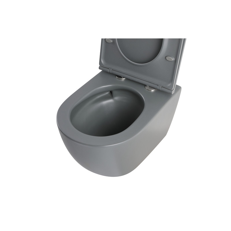 Комплект унітаз з інсталяцією для унітазу Mixxus Premium ELLIPSE-SET-2101 GRAY система змиву TORNAD