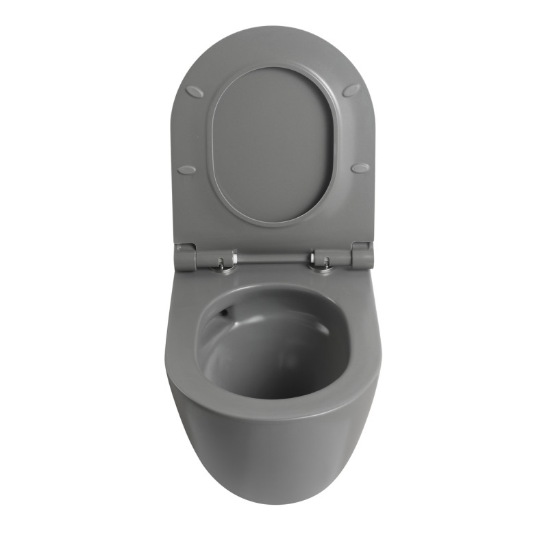 Комплект унітаз з інсталяцією для унітазу Mixxus Premium ELLIPSE-SET-2101 GRAY система змиву TORNAD