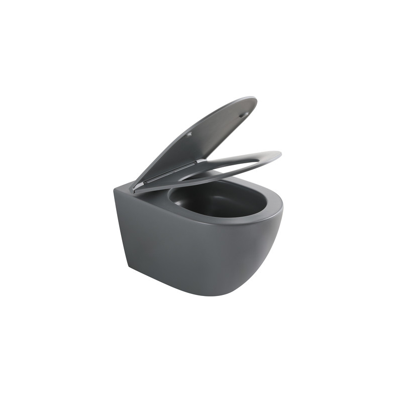 Комплект унітаз з інсталяцією для унітазу Mixxus Premium ELLIPSE-SET-2101 GRAY система змиву TORNAD