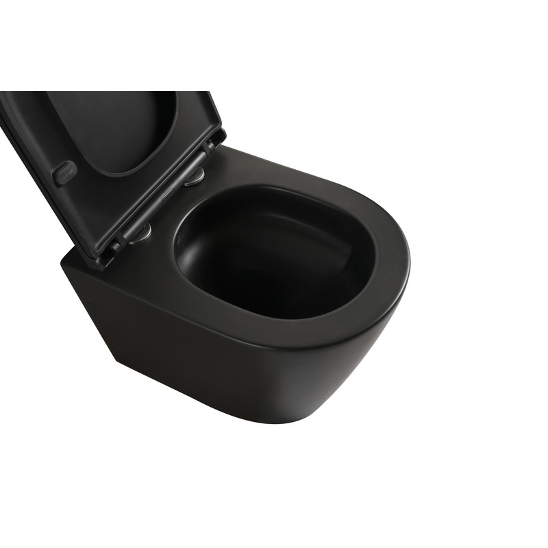Комплект унітаз з інсталяцією для унітазу Mixxus Premium BEVEL-SET-2101 BLACK система змиву TORNADO