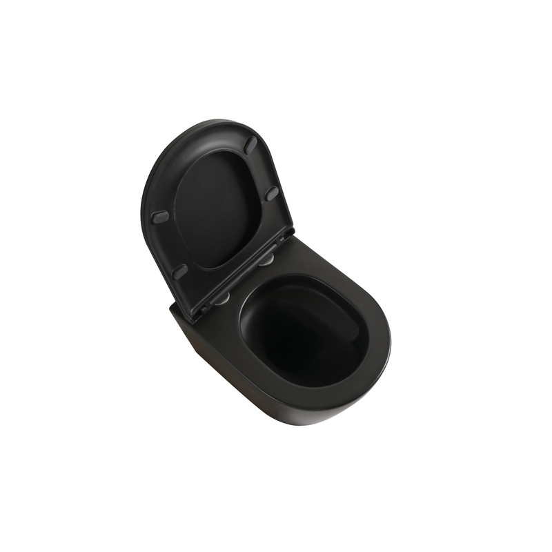 Комплект унітаз з інсталяцією для унітазу Mixxus Premium BEVEL-SET-2101 BLACK система змиву TORNADO