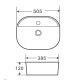 Раковина накладна Mixxus Premium ELLIPSE-0203 510х375х120mm з отвором під змішувач (MP6678)