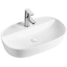 Раковина накладна Mixxus Premium ELLIPSE-0204 600х380х115mm з отвором під змішувач (MP6679)