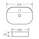 Раковина накладна Mixxus Premium ELLIPSE-0204 600х380х115mm з отвором під змішувач (MP6679)