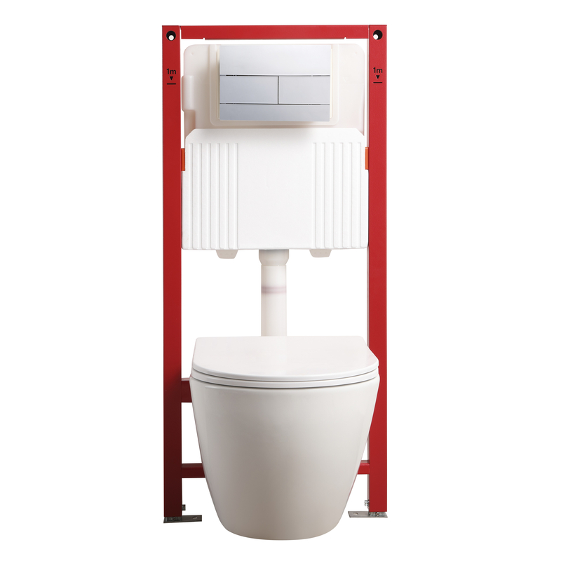 Комплект: Mixxus Premium Ellipse-SET-2102 (в 2 ящ) Унітаз система змиву Tornado 3.0+ Інсталяція Koer KT-0404 + панель KT-0604-01 Chrome (MP6690)