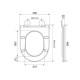 Сидіння-кришка для унітазу Mixxus Premium Seat Cover Bevel-2007 460х360х30mm дюропластове швидкознімне з мікроліфтом (MP6717)