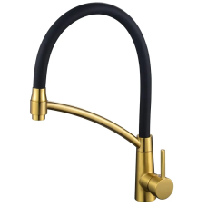 Змішувач для кухні Mixxus Premium Rossi 017 Brushed Gold Refl.Black (Колір матове золото+сил.вилив чорний) (MP6723)