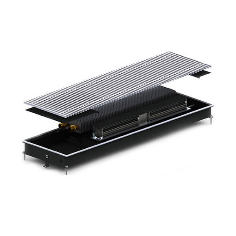 Carrera Внутрішньопідлоговий конвектор MV Black 250х2250х65+вент. DC24V (MVB24dc_25/225/6.5)