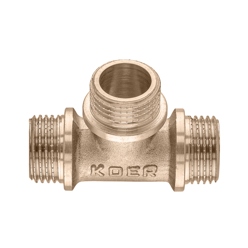 Тройник Koer KF.T06M.WN - 1/2'' MMM без никеля (MX1528)