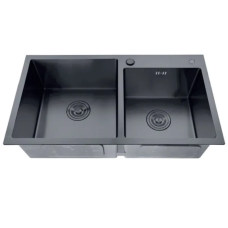 Мойка из нерж. стали ZERIX ZH7843D-215 NANO-BLACK (3.0/0.8) (MX1594)