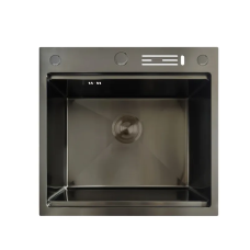Мийка Mixxus MH5050-SK Nano-Black з н.ст.зі сходинкою для сушарки, з підст.під ножі(графіт) (MX1940