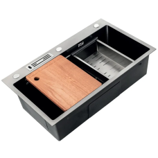 Мийка Mixxus Premium MH7545-SET-05 MICRO DECOR NANO-BLACK (3.0/0.8) комплект (графіт) (MX9633)