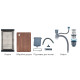 Мийка Mixxus Premium MH7545-SET-05 NANO-SILVER (3.0/0.8) комплект (нержавійка) (MX9634)