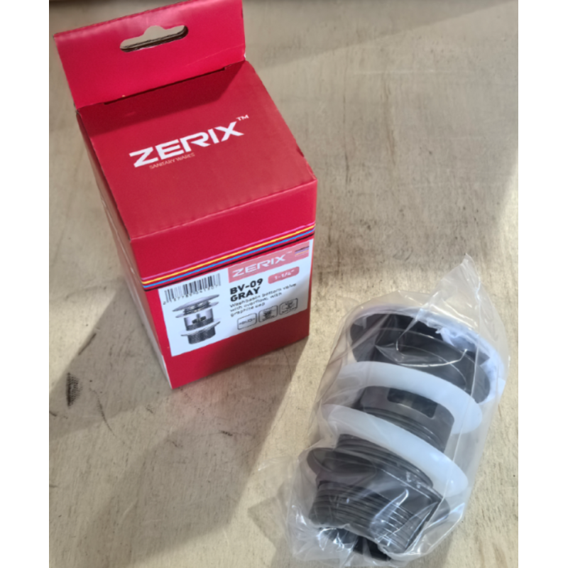 Донный клапан для раковины с переливом Zerix BV-09 GRAY 1 1/4