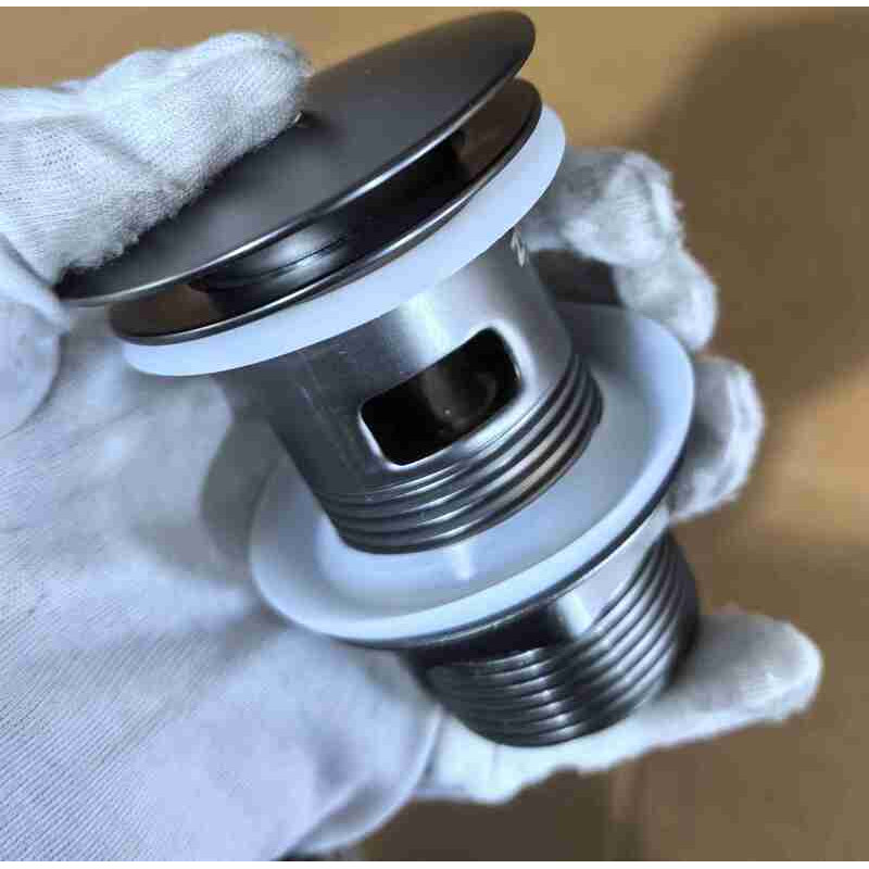 Донный клапан для раковины с переливом Zerix BV-09 GRAY 1 1/4