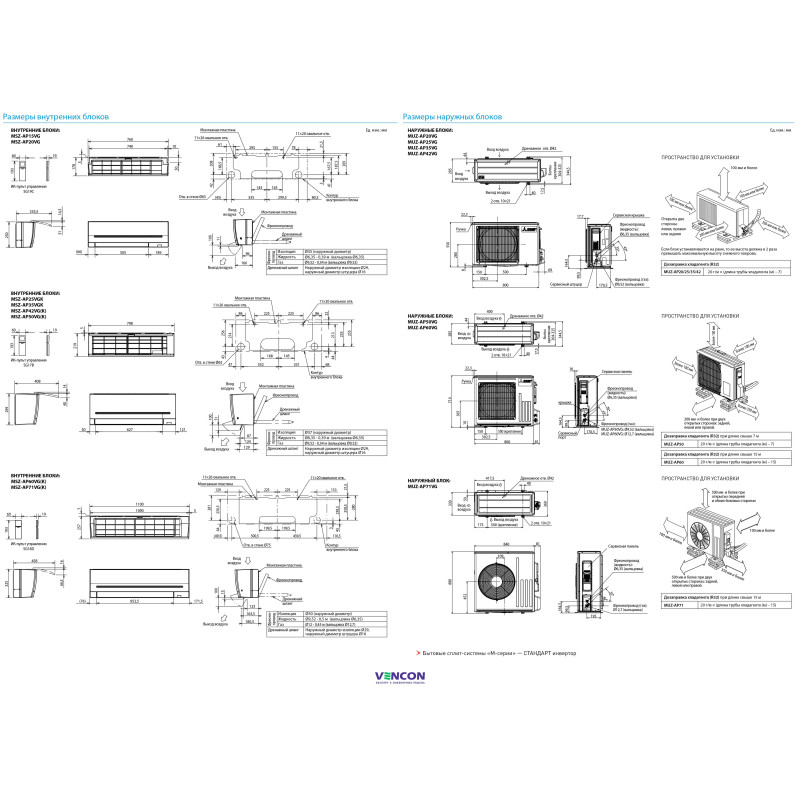 Mitsubishi Electric Кондиціонер спліт-система Standard Inverter MSZ-AP60VGK/MUZ-AP60VG