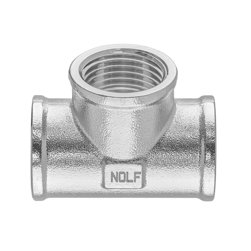 Тройник Nolf NFC.T06F-N-1/2''FFF никелированный (NF3091)