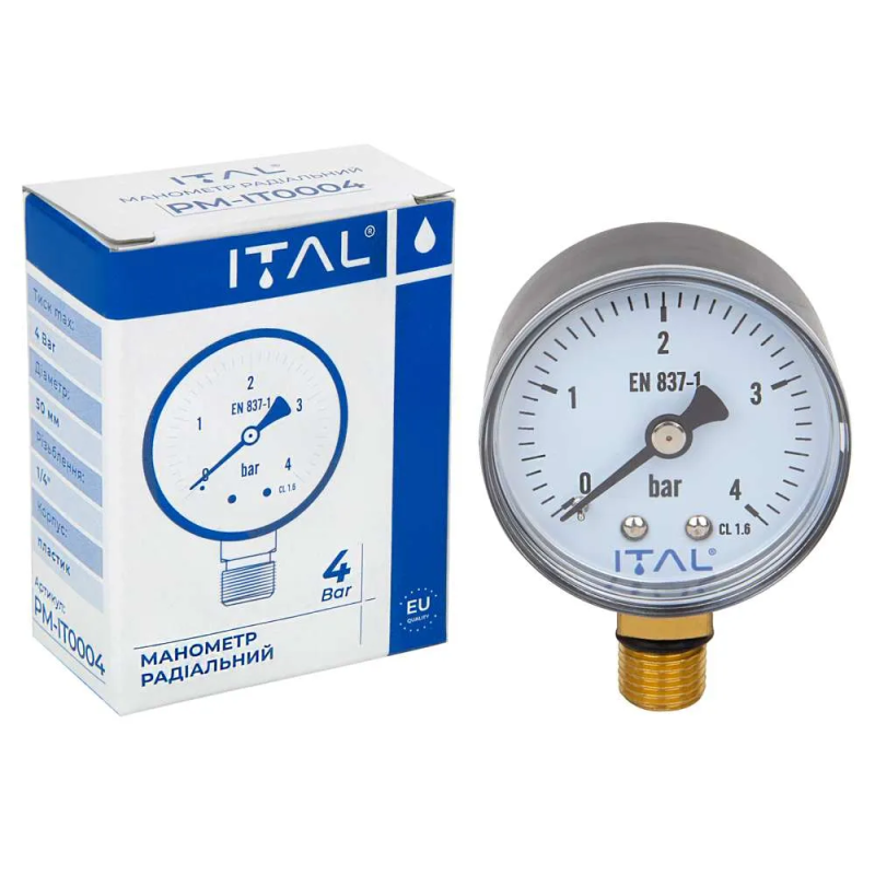 ITAL арматур. Манометр Ø50 1/4