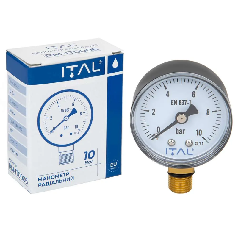 ITAL арматур. Манометр Ø50 1/4