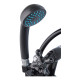 Змішувач для ванної Plamix Sirius-140 Black (зі шлангом та лійкою) (PM0638)