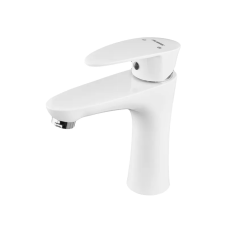 Змішувач для умивальника Plamix Cezar-001 SET White (з підведенням) (PM0661)