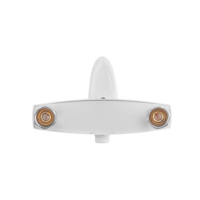 Змішувач для душової кабіни Plamix Cezar-003 SET White (з шлангом, лійкою та кронштейном) (PM0665)
