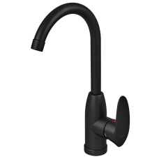 Змішувач для кухні Plamix Cezar-011-B SET Matte black (з підведенням) (PM0668)