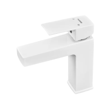 Змішувач для умивальника Plamix Kubus-001 SET White (з підведенням) (PM0671)