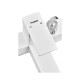 Змішувач для ванни Plamix Kubus-009 EURO SET White (з шлангом, лійкою та кронштейном) (PM0673)