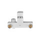 Змішувач для ванни Plamix Kubus-009 EURO SET White (з шлангом, лійкою та кронштейном) (PM0673)