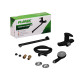 Змішувач для ванни Plamix CEZAR-006 EURO SET Matte black, зі шлангом, лійкою та кронштейном (PM0690