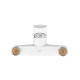 Змішувач для ванни Plamix CEZAR-009 EURO SET White, зі шлангом, лійкою та кронштейном (PM0692)