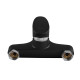 Змішувач для ванни Plamix CEZAR-009 EURO SET Matte black, зі шлангом, лійкою та кронштейном (PM0693