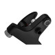 Змішувач для ванни Plamix CEZAR-009 EURO SET Matte black, зі шлангом, лійкою та кронштейном (PM0693